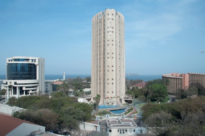 The BCEAO Siège (headquarters) in Dakar, Senegal