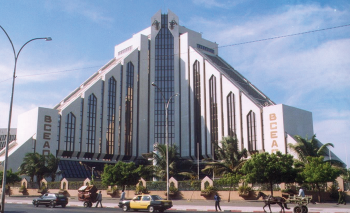 Le bâtiment de l'Agence BCEAO à Dakar en 1985
